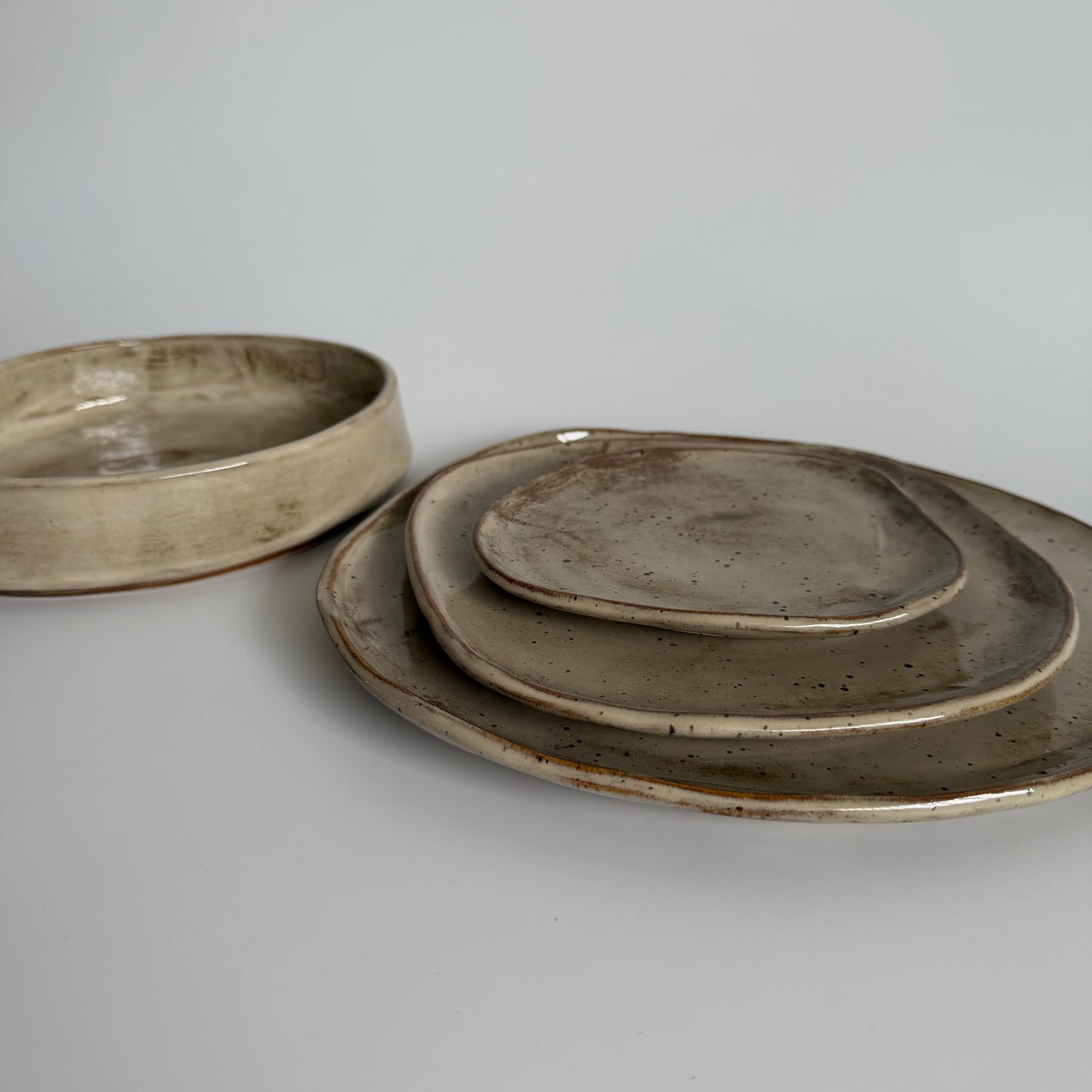 Organic Plate Set Pottery Template