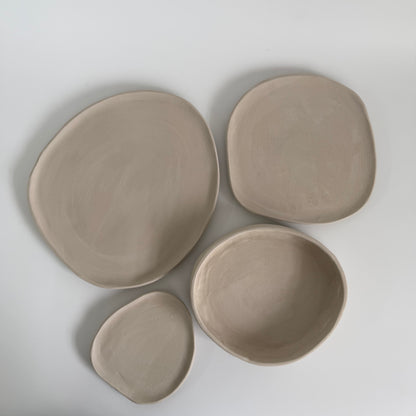 Organic Plate Set Pottery Template