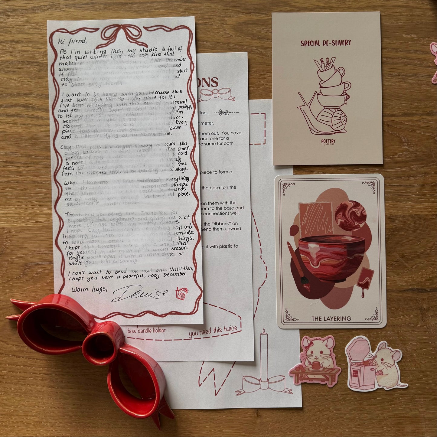 Clay Mail - a monthly letter