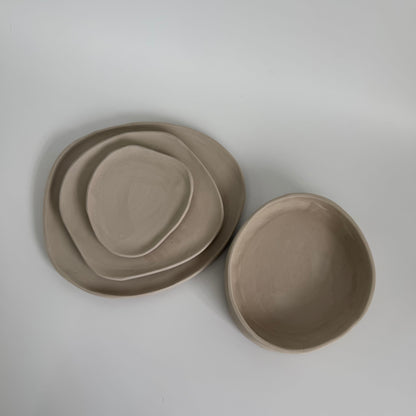 Organic Plate Set Pottery Template