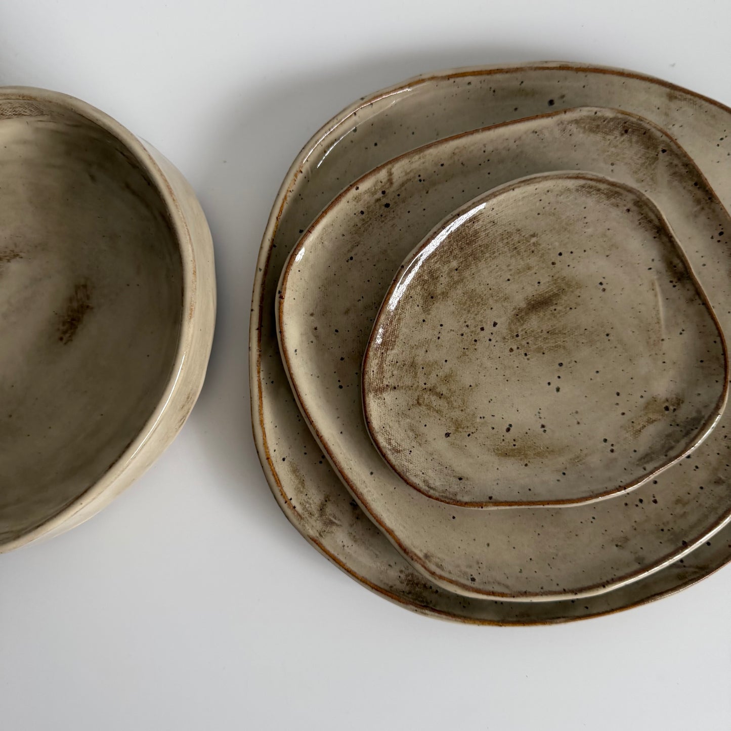Organic Plate Set Pottery Template