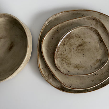 Organic Plate Set Pottery Template