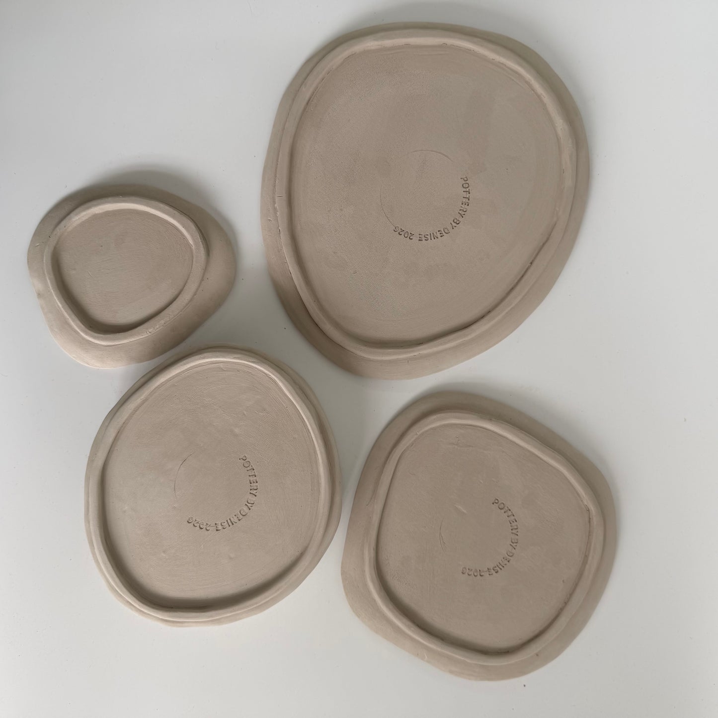 Organic Plate Set Pottery Template